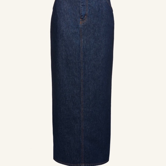 Magda Butrym long demin skirt in indigo - Picture 2 of 5